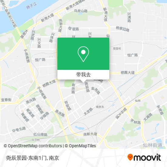 尧辰景园-东南1门地图