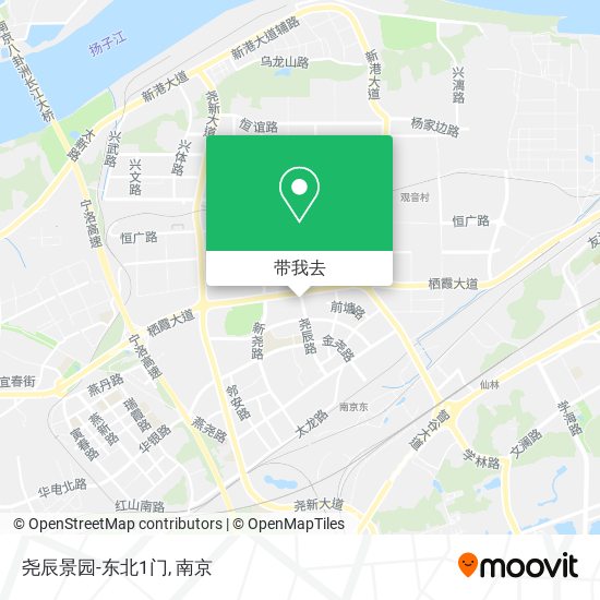 尧辰景园-东北1门地图