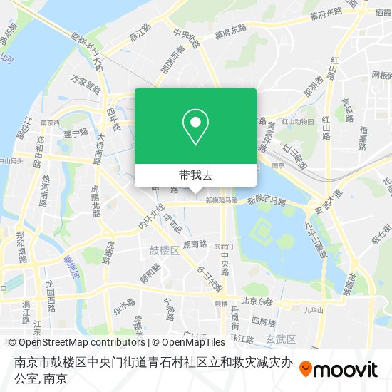 南京市鼓楼区中央门街道青石村社区立和救灾减灾办公室地图