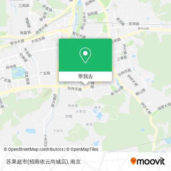 苏果超市(招商依云尚城店)地图