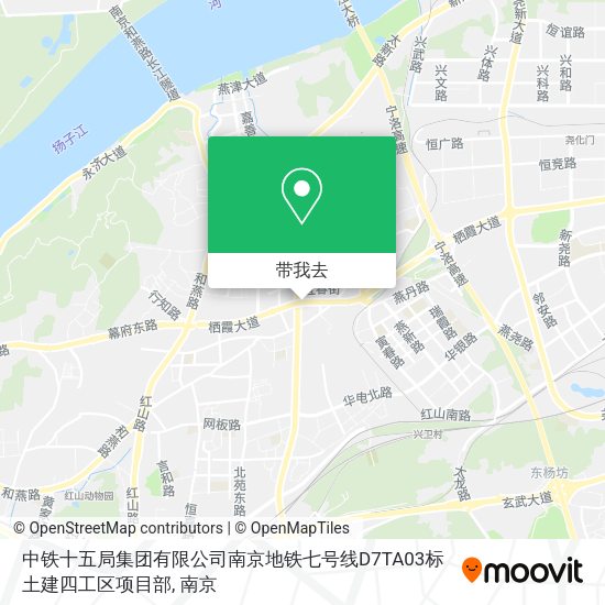 中铁十五局集团有限公司南京地铁七号线D7TA03标土建四工区项目部地图