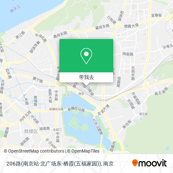 206路(南京站·北广场东-栖霞(五福家园))地图