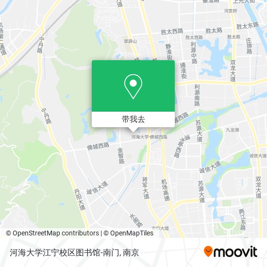 河海大学江宁校区图书馆-南门地图