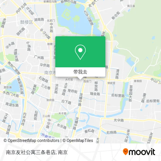 南京友社公寓三条巷店地图