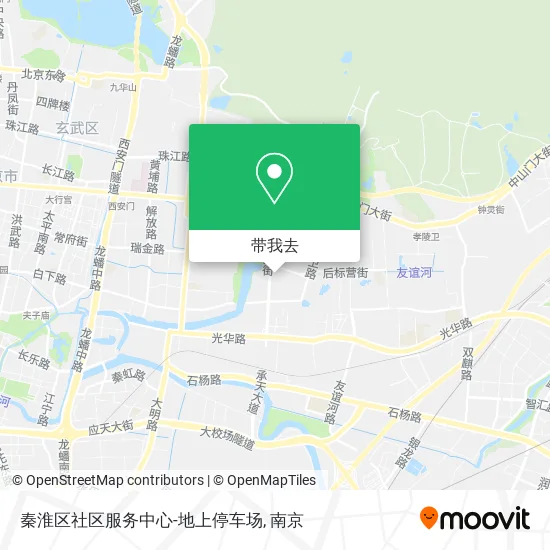 秦淮区社区服务中心-地上停车场地图