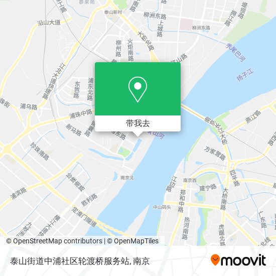 泰山街道中浦社区轮渡桥服务站地图