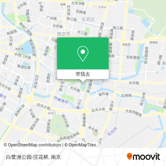 白鹭洲公园-浣花桥地图