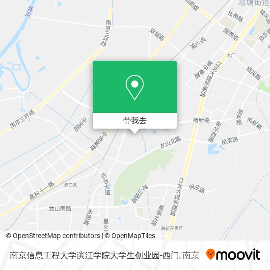 南京信息工程大学滨江学院大学生创业园-西门地图