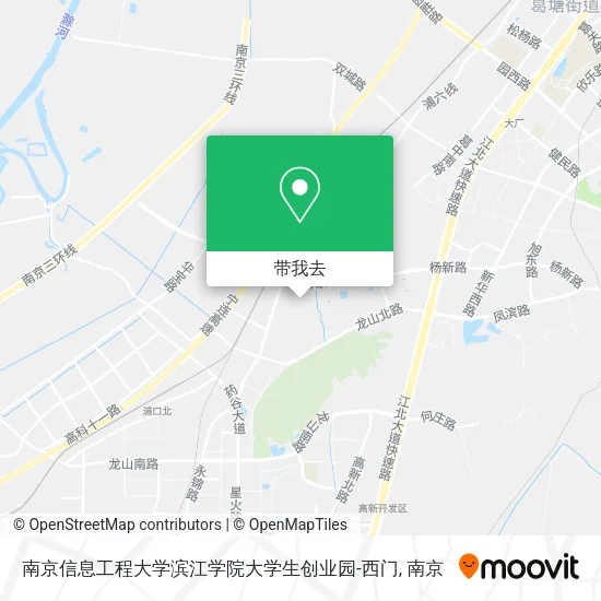 南京信息工程大学滨江学院大学生创业园-西门地图