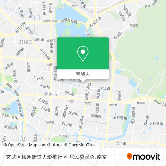 玄武区梅园街道大影壁社区-居民委员会地图
