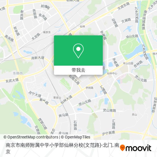 南京市南师附属中学小学部仙林分校(文范路)-北门地图