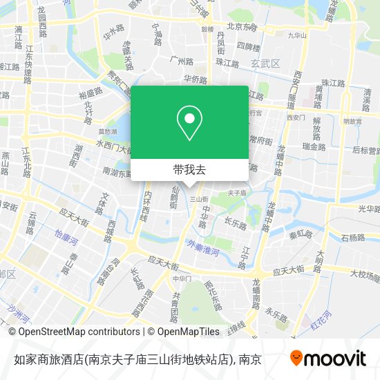 如家商旅酒店(南京夫子庙三山街地铁站店)地图