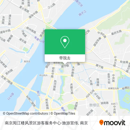 南京阅江楼风景区游客服务中心-旅游宣传地图