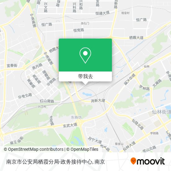 南京市公安局栖霞分局-政务接待中心地图