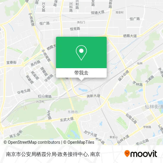 南京市公安局栖霞分局-政务接待中心地图