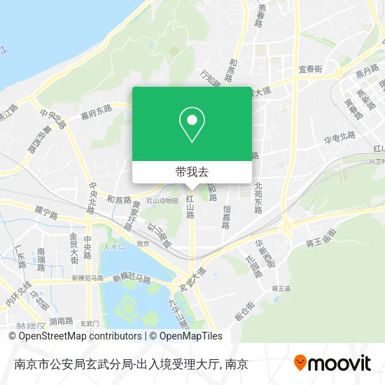 南京市公安局玄武分局-出入境受理大厅地图