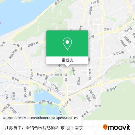 江苏省中西医结合医院感染科-东北门地图