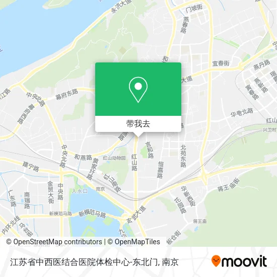 江苏省中西医结合医院体检中心-东北门地图