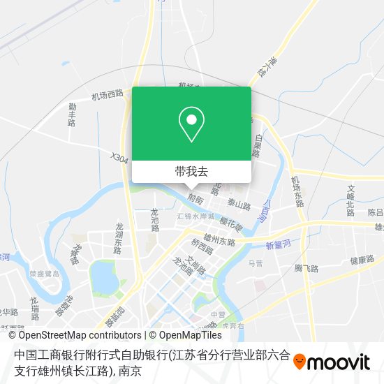 中国工商银行附行式自助银行(江苏省分行营业部六合支行雄州镇长江路)地图