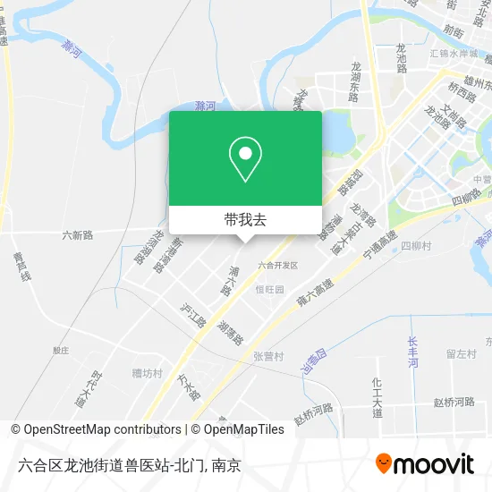 六合区龙池街道兽医站-北门地图