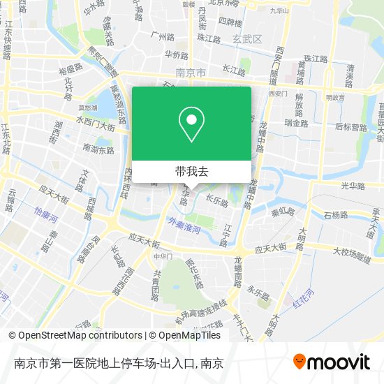 南京市第一医院地上停车场-出入口地图