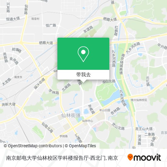 南京邮电大学仙林校区学科楼报告厅-西北门地图