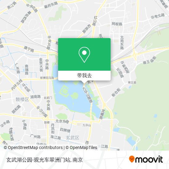 玄武湖公园-观光车翠洲门站地图