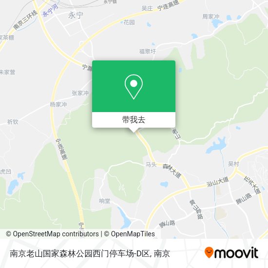 南京老山国家森林公园西门停车场-D区地图