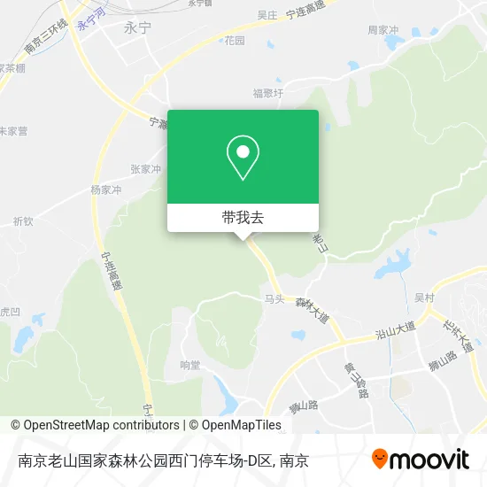 南京老山国家森林公园西门停车场-D区地图