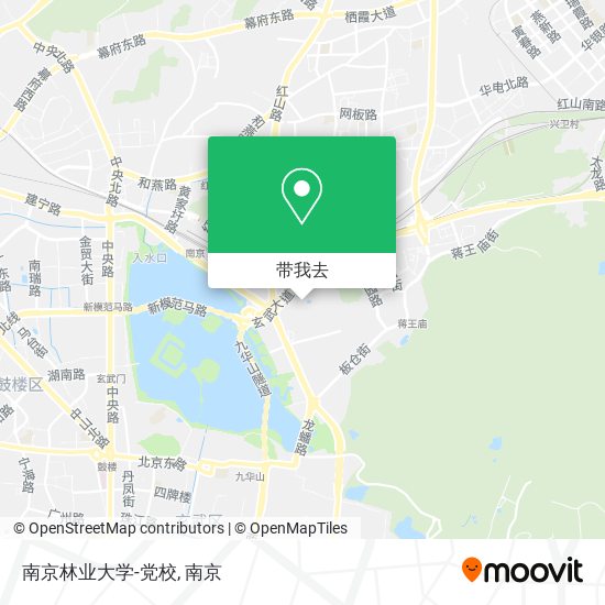 南京林业大学-党校地图