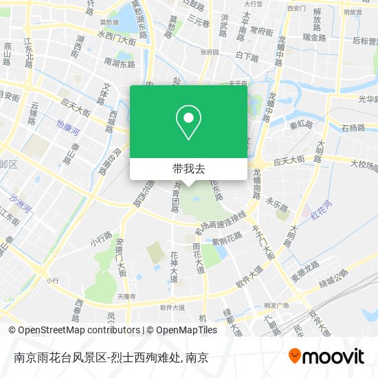 南京雨花台风景区-烈士西殉难处地图