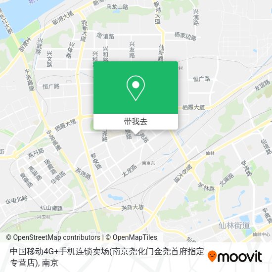 中国移动4G+手机连锁卖场(南京尧化门金尧首府指定专营店)地图