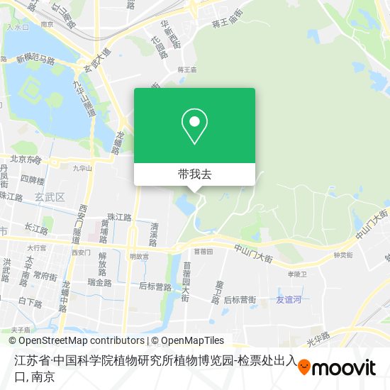 江苏省·中国科学院植物研究所植物博览园-检票处出入口地图