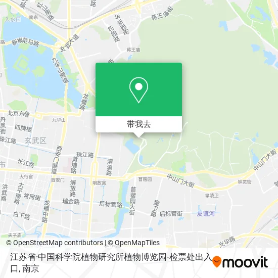 江苏省·中国科学院植物研究所植物博览园-检票处出入口地图