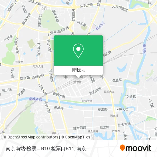 南京南站-检票口B10 检票口B11地图