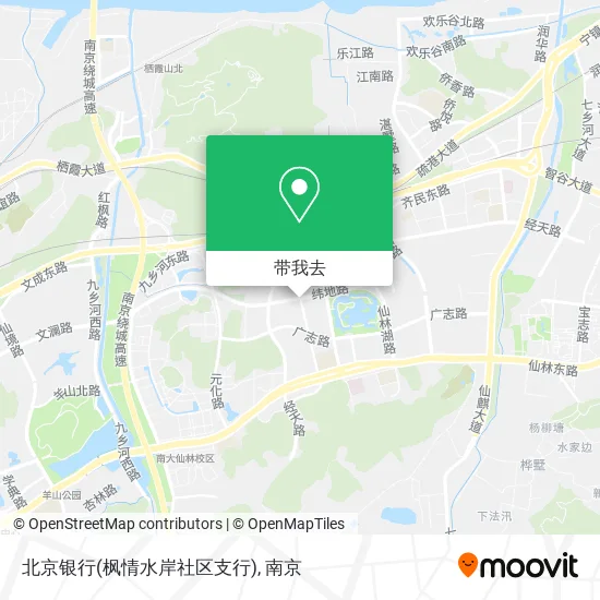北京银行(枫情水岸社区支行)地图