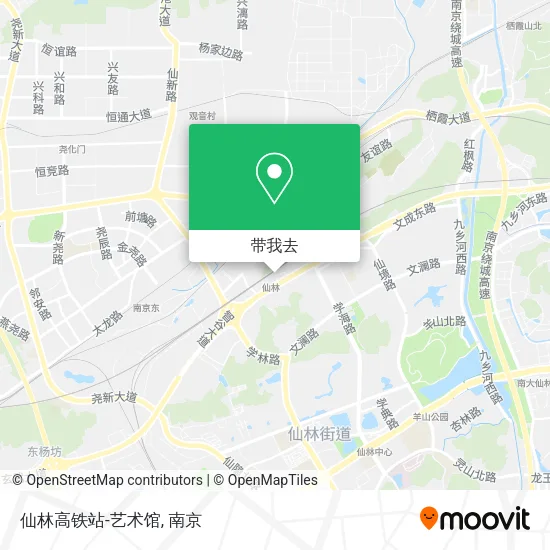 仙林高铁站-艺术馆地图
