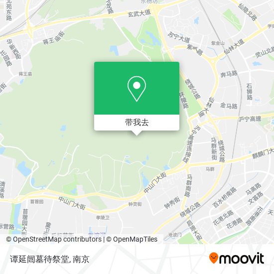 谭延闿墓待祭堂地图