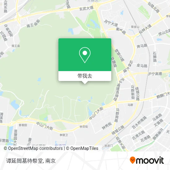谭延闿墓待祭堂地图