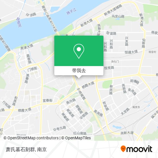 萧氏墓石刻群地图