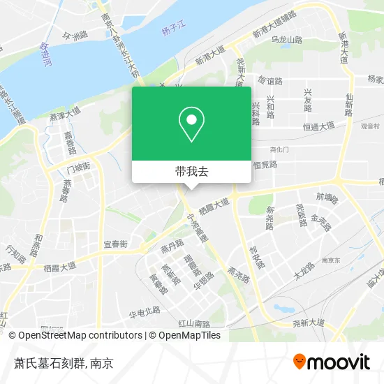 萧氏墓石刻群地图