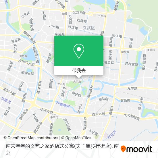 南京年年的文艺之家酒店式公寓(夫子庙步行街店)地图
