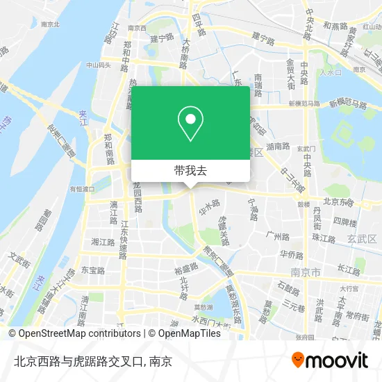 北京西路与虎踞路交叉口地图