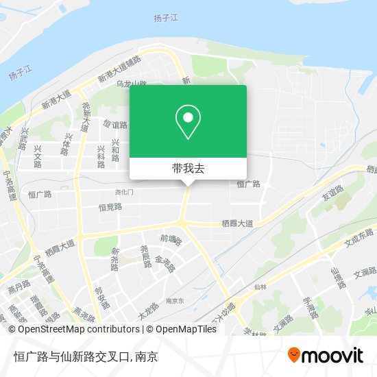 恒广路与仙新路交叉口地图
