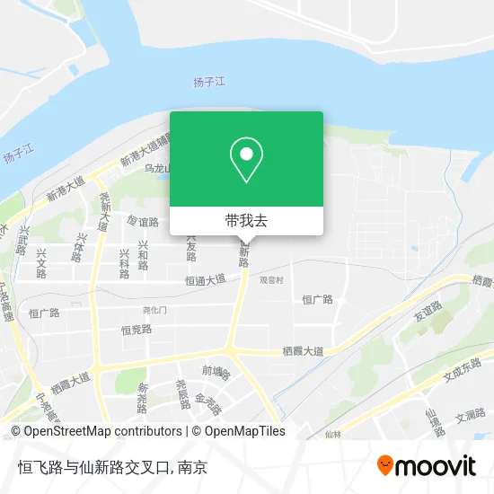 恒飞路与仙新路交叉口地图
