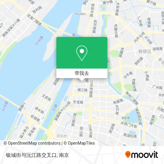 银城街与沅江路交叉口地图