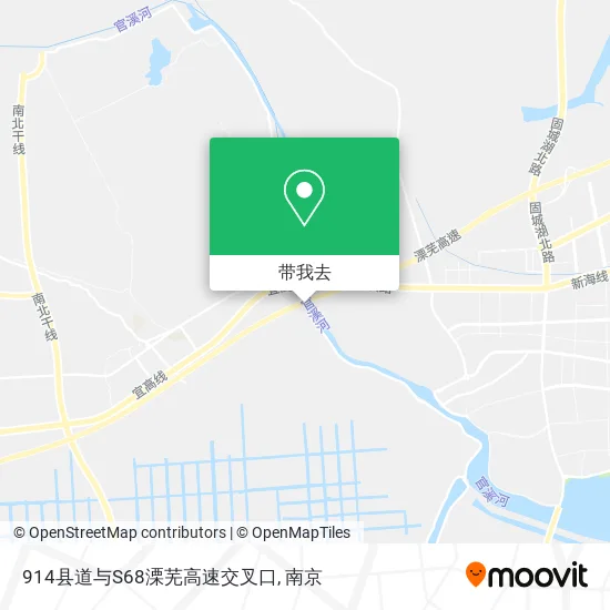 914县道与S68溧芜高速交叉口地图