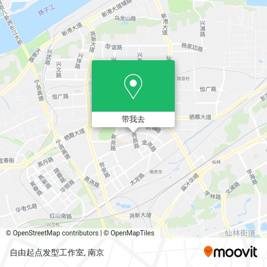 自由起点发型工作室地图