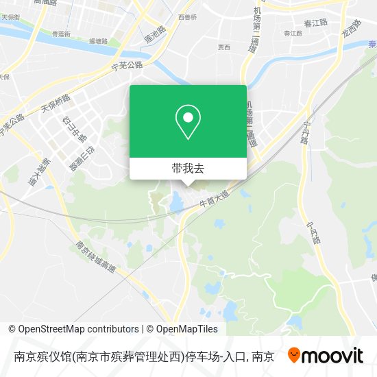 南京殡仪馆(南京市殡葬管理处西)停车场-入口地图