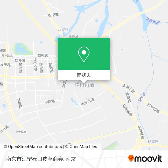 南京市江宁禄口皮草商会地图